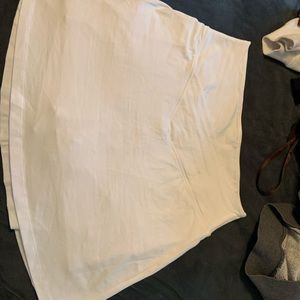 Front cross white skort